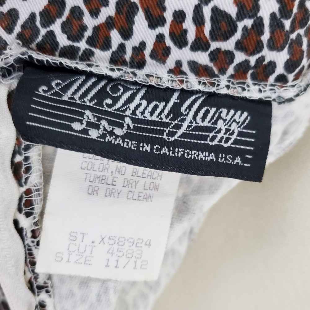 Vintage 80's All That Jazz Leopard Bardot Dress - Picture 8 of 8